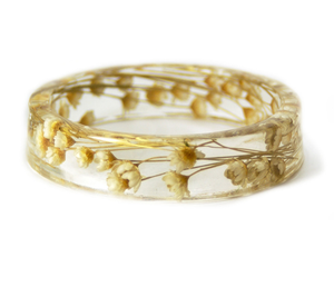 Brazalete de resina prensada seca natural Brazalete llamativo Brazalete de resina epoxi para mujer y producto de gran oferta - Product Image 2