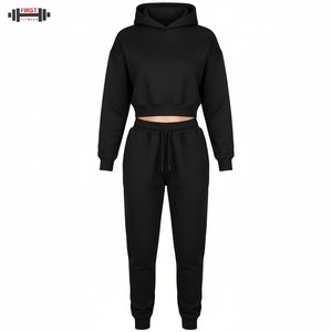 Nueva llegada personalizado de alta calidad de los hombres con capucha gimnasio Jogging chándal sólido de 2 piezas Pull Athletic 100% algodón invierno de talla grande - Product Image 1