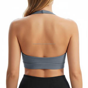 Sujetador deportivo sexy con espalda descubierta para mujer, top corto tipo bandeau para yoga, acolchado y antideslizante - Product Image 4