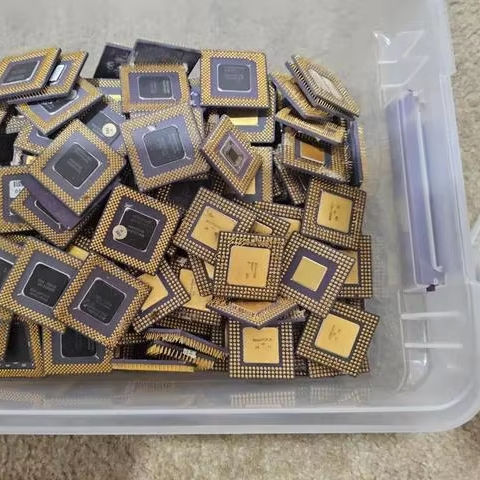 Gold Ceramic CPU Copper Scrap Includes RAM and Scrap Wire Compatible Athlon 64 X2 AMD New Used Desktop Gold Ceramic CPU Copper