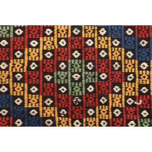 Alfombra Turca de 6.7x9.2 pies, Alfombra Azul Abstracta de Lana - Product Image 4