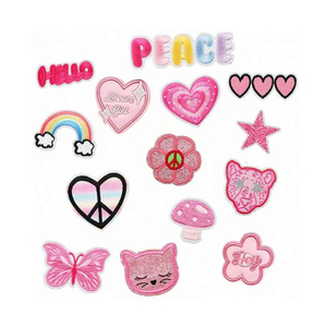 Vente en gros de patchs design pour petites et grandes appliques de broderie patchs en tissu croisé thermopressés avec logo personnalisé - Product Image 1