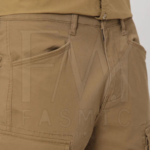 Pantalón Cargo con Diseño Bordado de Algodón y Cintura Elástica, Pantalones Cargo Lavados con Cremallera y Tamaño Personalizado para Hombre - Product Image 6