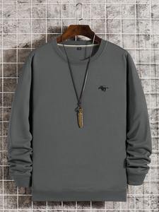 Venta al por mayor de moda de los hombres sudadera Casual de manga larga pulóver sudaderas de diseño personalizado de los hombres sudadera - Product Image 3