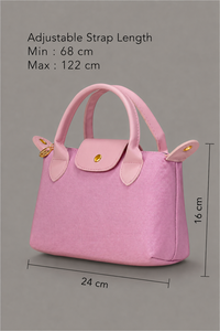 OEM ODM Custom Logo Pink <b>Canvas</b> Tote Bag for Women – Private Label <b>Mini</b> Handbag Manufacturer - Product Image 4