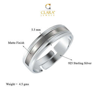 Buy Premium 925 Pure Sterling <b>Silver</b> <b>Rings</b> for <b>Men</b> Boho Style Statement Gemstone <b>Rings</b> with Oval Cut Diamond Rhodium Plated - Product Image 5