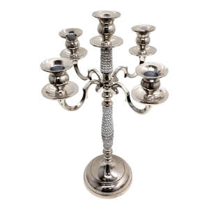 Bougeoir en fer décoratif pour la maison avec 3 bougeoirs de couleur noire pour table et décoration de mariage personnalisés en vrac - Product Image 3