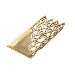 Table en aluminium coulé Design Plateau de restaurant Designer avec plateau à dîner plaqué or Plateau de service en métal pour salades et fruits - Product Image 1