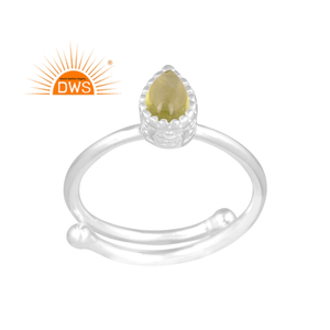 Hot Selling Fine Sterling Silver Natural <b>Peridot</b> Gemstone Stackable <b>Ring</b> Custom Jewelry Manufacturer - Product Image 1