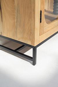 Vitrine moderne en bois de manguier massif verre trempé transparent haute qualité armoire de rangement premium pour usage domestique - Product Image 3