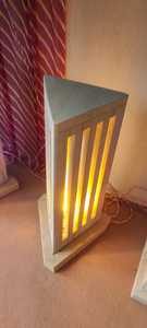 Lámparas de mesa de dormitorio de sala de estar de gama alta Base de piedra de mármol de arenisca Natural de lujo con luz LED Diseño moderno Decoración para el hogar - Product Image 2