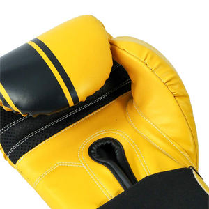 Vente directe d'usine, logo personnalisé, gants de boxe respirants à lacets, cuir de vachette, design professionnel personnalisé, MMA - Product Image 4