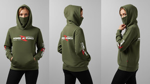 Masque intégral d'hiver pour homme, capuche en polaire, streetwear tactique, sweat-shirt surdimensionné avec fermeture éclair, respirant, grande taille - Product Image 6