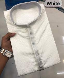 Última colección de tendencia Venta caliente suave Jacquard seda con auto trabajo hombres Kurat pijama en todo el mundo fábrica suministro exportador - Product Image 6