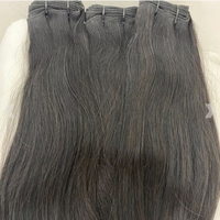 Extensions de cheveux humains indiens gris naturels, qualité supérieure, 100% vierges, cuticules alignées, lisses, double trame, fabrication à la machine, vente en gros