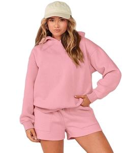 Ensemble de sweat à capuche surdimensionné pour femmes Sweat Hip Hop pour femmes Hiver Casual Solid Knitting Heat-Transfer Printing Sets - Product Image 1