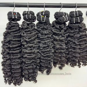 No 1 Extensiones de cabello humano virgen crudo rizado vietnamita del vendedor Mejor precio Fábrica al por mayor Cutícula alineada Trama doble 100gr - Product Image 1