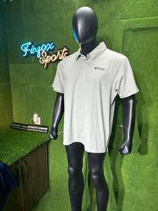 Verano sólido bordado Logo 100% algodón transpirable duradero uniforme deportivo para camisas Jersey de punto Golf para camiseta para hombres - Product Image 5