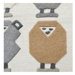 Alfombra Moderna Hecha a Mano de Lana para Adultos, Ecológica, Antideslizante, Apta para Mascotas, Lavable - Product Image 1