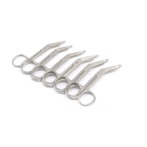 Ciseaux médicaux manuels en acier inoxydable de qualité, colorés, pour premiers secours, avec manche en plastique, pour bandages, chirurgicaux, utilitaires, réutilisables - Product Image 1