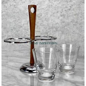 Wooden Glass Holder Organizer Serving Holder Cup <b>Rack</b> for Bar Hotel Events 2 Holes Wine <b>Racks</b> and <b>Bottle</b> Holders Supplies - Product Image 4