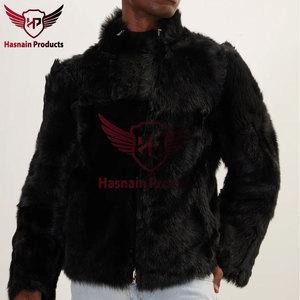 Veste en cuir véritable en peau de mouton réversible de qualité supérieure noire élégante Vêtements d'extérieur polyvalents de haute qualité Style d'hiver Fourrure de confort - Product Image 2