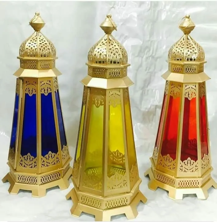 Ensemble de 3 mini lanternes géométriques en métal pour décoration de mariage lanterne à bougies de Noël