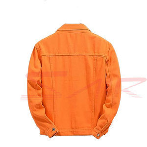 Chaqueta de mezclilla lavada de talla grande hecha a medida para hombre al por mayor, ropa de calle de retazos de dos tonos con relleno impermeable de algodón - Product Image 2