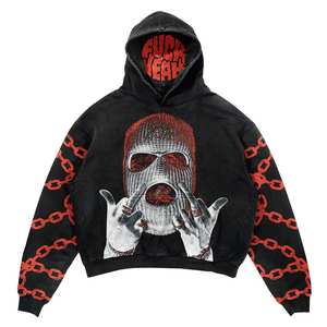 Haute qualité unisexe hommes pull sweat Logo personnalisé en gros sweats à capuche surdimensionnés fermeture éclair conception Streetwear bouffée impression 2024 - Product Image 2