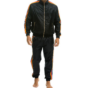 Ensemble de survêtement en nylon de haute qualité pour hommes 100% coton coupe-vent Logo sur mesure ensembles de brise-vent pour homme - Product Image 2