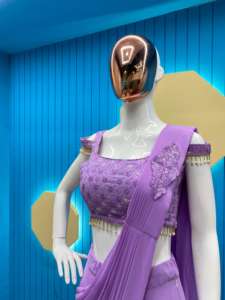 ชุดส่าหรีเทียมสำหรับผู้หญิงชุดปาร์ตี้งานส่าหรี - Product Image 4