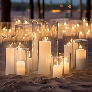 Vases en verre cylindriques en gros d'usine, vases transparents décoratifs, grands vases pour mariage, fête, <span class=keywords><strong>grand</strong></span> pot de rangement - Product Image 5