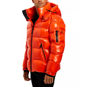 Chaqueta acolchada para hombre con estampado OEM personalizado de alta calidad, impermeable, informal, de algodón para invierno, con bolsillos con logotipo personalizado, servicio OEM - Product Image 2