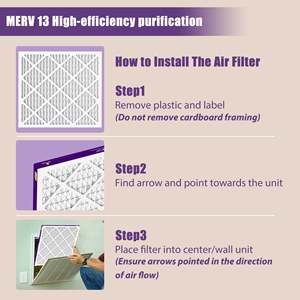 แผ่นกรองอากาศแบบใช้แล้วทิ้ง SUIXINEYI ขนาด 20 x 20 x 1 นิ้ว MERV 13 สำหรับระบบ HVAC รูปทรงสี่เหลี่ยมผืนผ้า ดักจับฝุ่นละอองขนาดเล็ก ขนสัตว์เลี้ยง และสารก่อภูมิแพ้จากควัน - Product Image 6