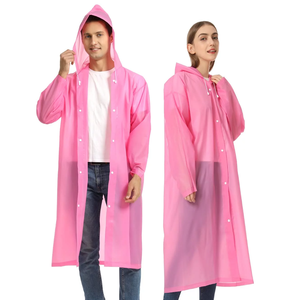 Breathable Unisex Fashionable High Street Style <b>Canvas</b> Stand Collar Waterproof <b>Long</b> Sleeve Rain Jacket with Front Logo - Product Image 2