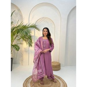 Conjunto Premium Étnico de Verano con Kurti de Cordón Romano y Pantalón Palazzo para Oficina, Fiestas, Bodas, Festivales y Eventos Tradicionales - Product Image 1