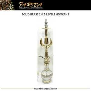 Cachimbas Farida al por Mayor, Cachimbas Mini de Latón Macizo de Lujo de Tres Niveles, Técnica de Laca Personalizada, Narguile Shisha Más Vendida - Product Image 3