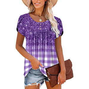 Casual Active Top <b>Ladies</b> <b>Blouse</b> and Shirts Women Long Sleeve for Women Plain <b>Summer</b> Crop Top Cotton Dyed Crew Neck 100% Cotton - Product Image 6