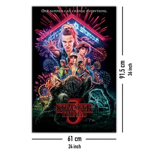 Póster de Lona con Diseño Moderno de 'Stranger Things' Temporada 3, Verano de 85, Arte para Pared - Product Image 2