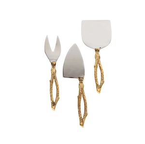 Juego de herramientas de cuchillo con tapa de queso de acero dorado con Caja de Regalos embalaje último diseño mango de metal queso cortado a bajo precio - Product Image 5