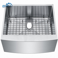 Évier de cuisine commercial en acier inoxydable Calibre 16 Éviers de cuisine profonds et grands à cuvette unique gris