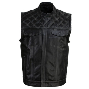 Chaleco de Cuero para Hombre de Alta Calidad a Precio de Mayoreo |   Chaleco de Hombre de Cuero Puro de Alta Calidad, Transpirable, con Calidad Económica - Product Image 4