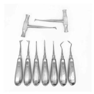 Instrumentos quirúrgicos de ombligo Juego de elevador de raíz dental Instrumentos quirúrgicos de extracción de dientes de 10 piezas Certificado CE Clase I - Product Image 5