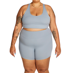 Shorts Deportivos de Cintura Alta para Mujer, Talla Grande, Elásticos, para Fitness, Yoga, Gimnasio, Entrenamiento, con Control de Abdomen, Transpirables y Cómodos - Product Image 1