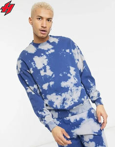 Ensemble de survêtement unisexe à prix de gros, couleur contrastée, personnalisé, automne, pull à capuche tie-dye, short de survêtement, nouveau design 2025, ensemble de jogging - Product Image 3