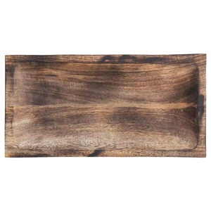 Plateau en bois d'excellente qualité Design simple Plats et assiettes de couleur naturelle Plateaux de service Forme rectangulaire pour table à manger - Product Image 5