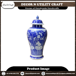 Urne funéraire en céramique de style arabe avec motif palmier, couleur marron, pour commémoration adulte, personnalisable, décorative. - Product Image 6