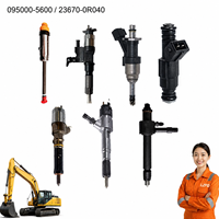 Inyector de Combustible 095000-5600 23670-0R040 para Motor Diésel Toyota Hino Komatsu 0445110646 1278216 con 1 Año de Garantía