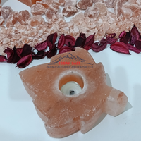 JOBAK Vente en gros Lampe de sel de l'Himalaya en forme de cœur, porte-bougie chauffe-plat, écologique, fait main, purificateur d'air, sculpté Feng Shui