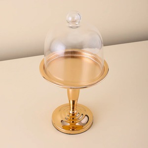 Présentoir élégant pour le service de gâteaux Post Modern Look Cakes Displayer With Dome Glass Cover Top Selling For Cafe Restaurant Home Hotel Use - Product Image 5